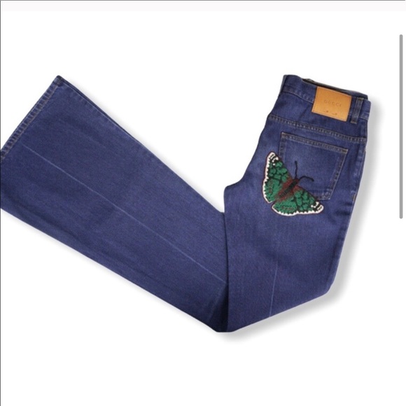 Gucci Embroidered Butterfly Jeans - Picture 3 of 7